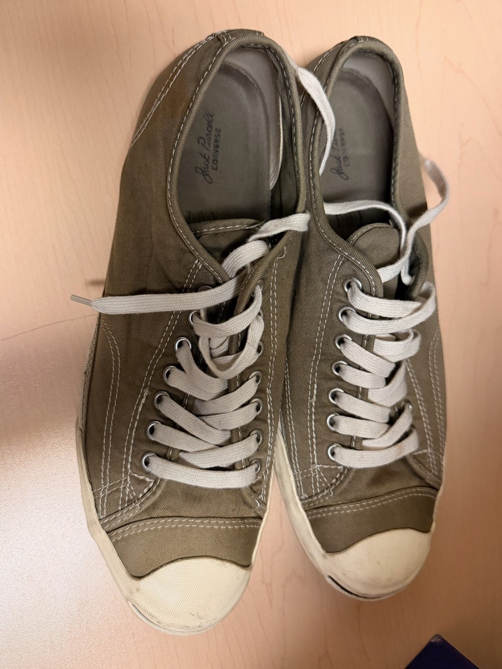 Converse Jack Purcell Men's Canvas Sneakers in Olive Green